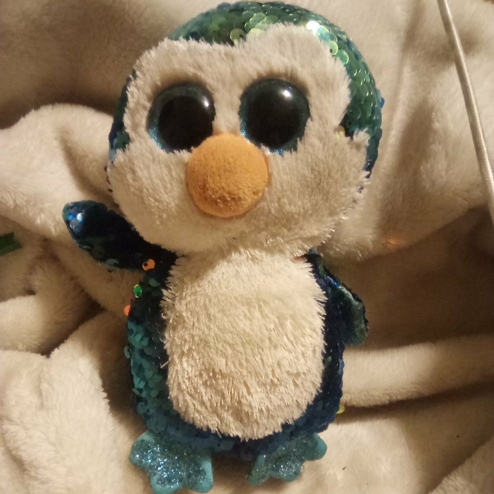 Penguin stuffed animal beanie